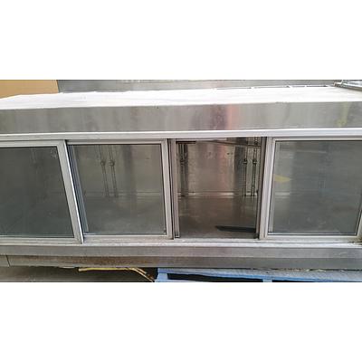 Stainless Steel Bench Fridge With Roband Bain Marie