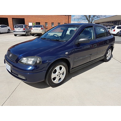 8/2000 Holden Astra CITY Olympic Edition TS 5d Hatchback Blue 1.8L
