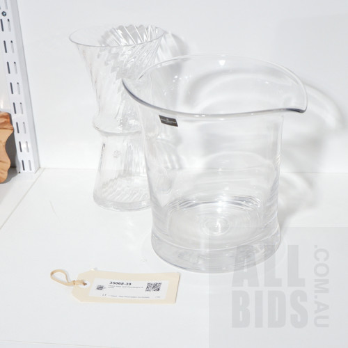 Glass Vase and Champagne Bucket