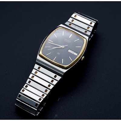 Vintage Boxed Seiko Quartz Day Date Wrist Watch