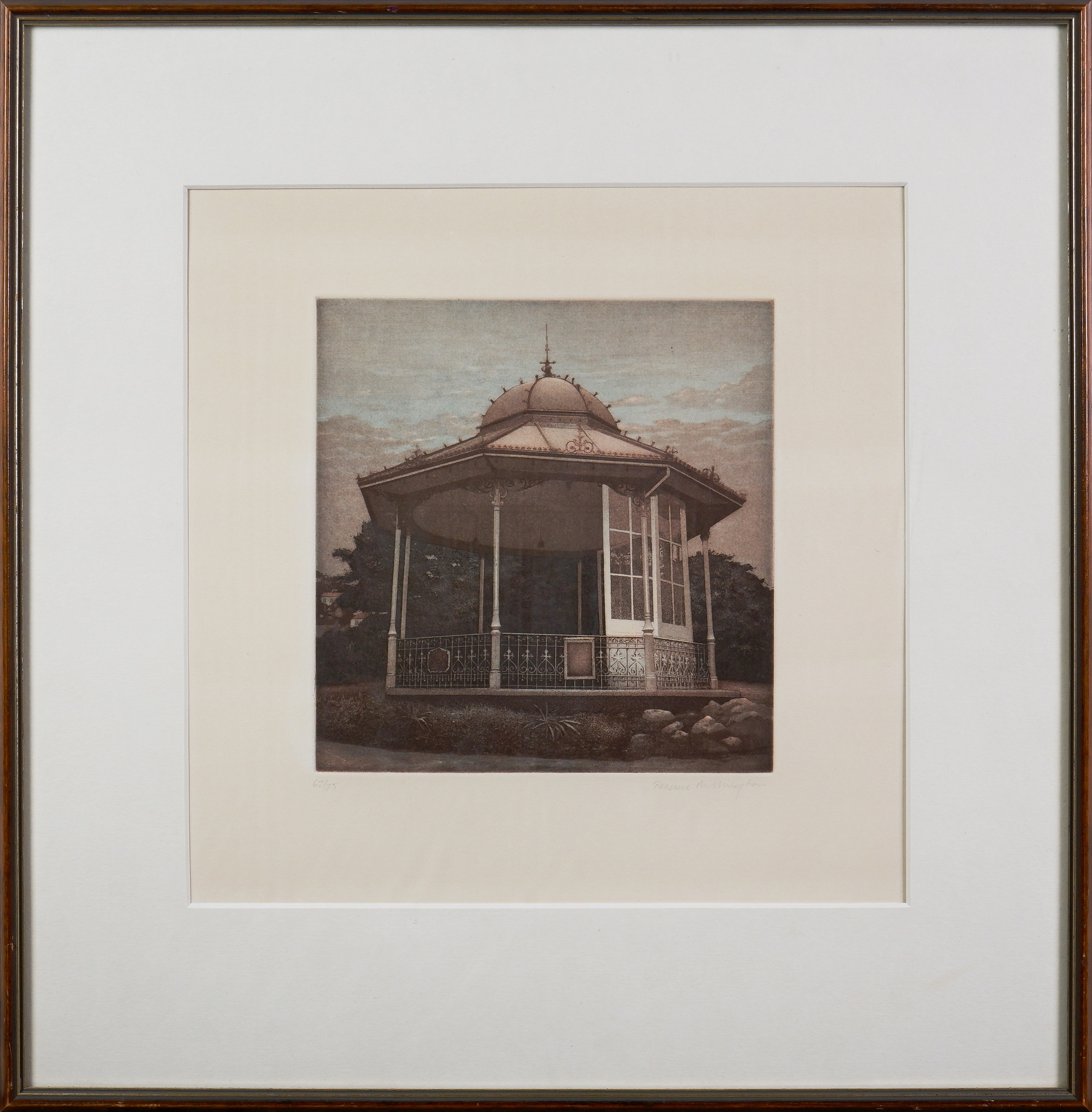 'Terence Millington (born 1943, British), Bandstand 11, Etching Edition 62/75, 20.5 x 19.5 cm (image size)'