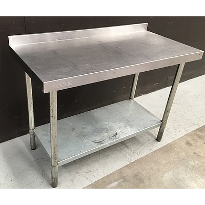 Vogue Stainless Steel Prep Bench And Aluminium Trays - Lot Of Nine