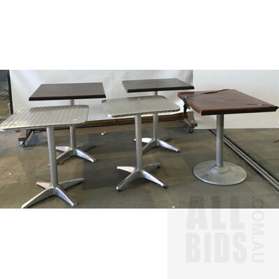 Assorted Cafe Tables - Lot Of Five
