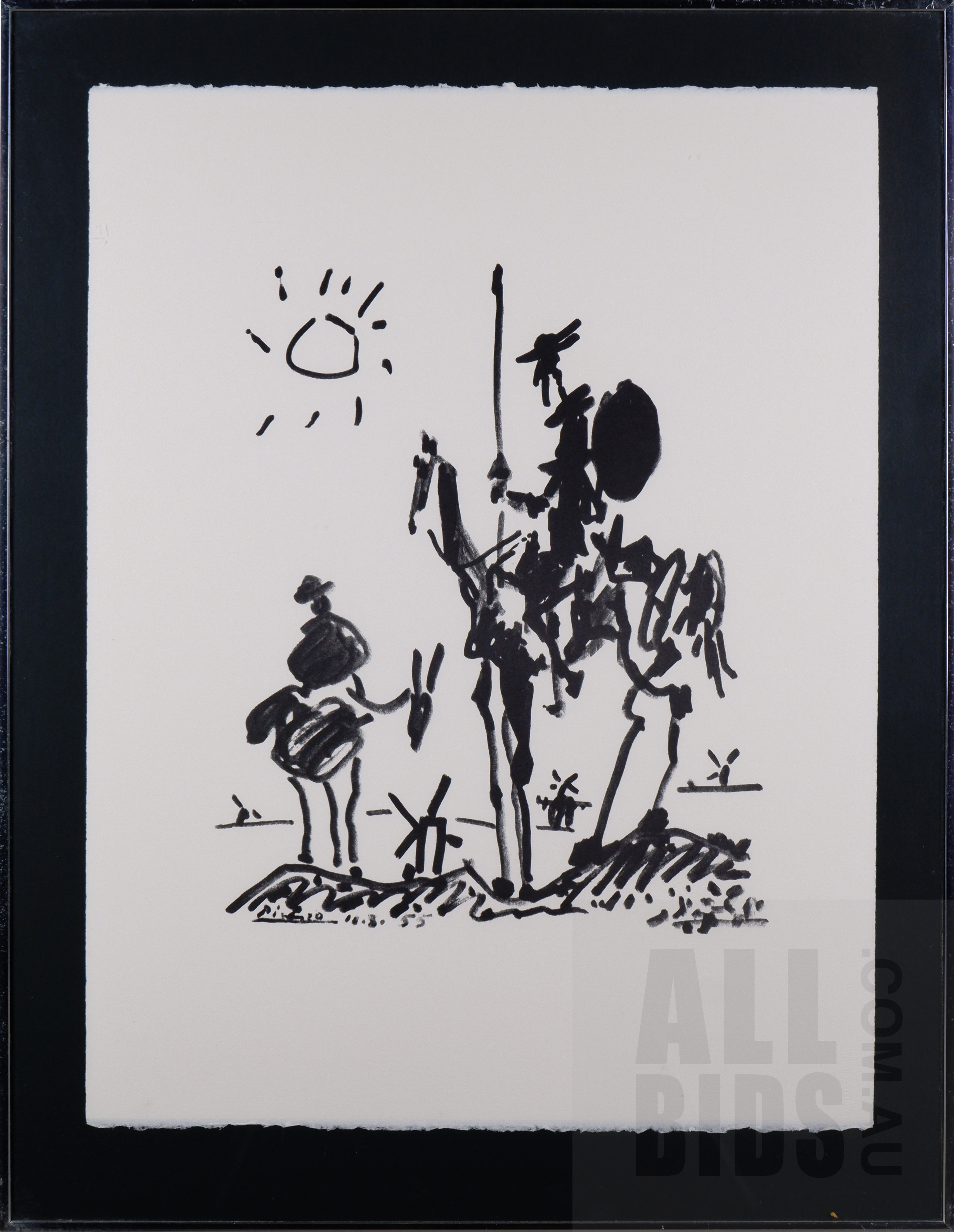 'Pablo Picasso (1881-1973, Spanish), Don Quixote 1955, Lithograph, 66 x 50 cm (sheet size)'