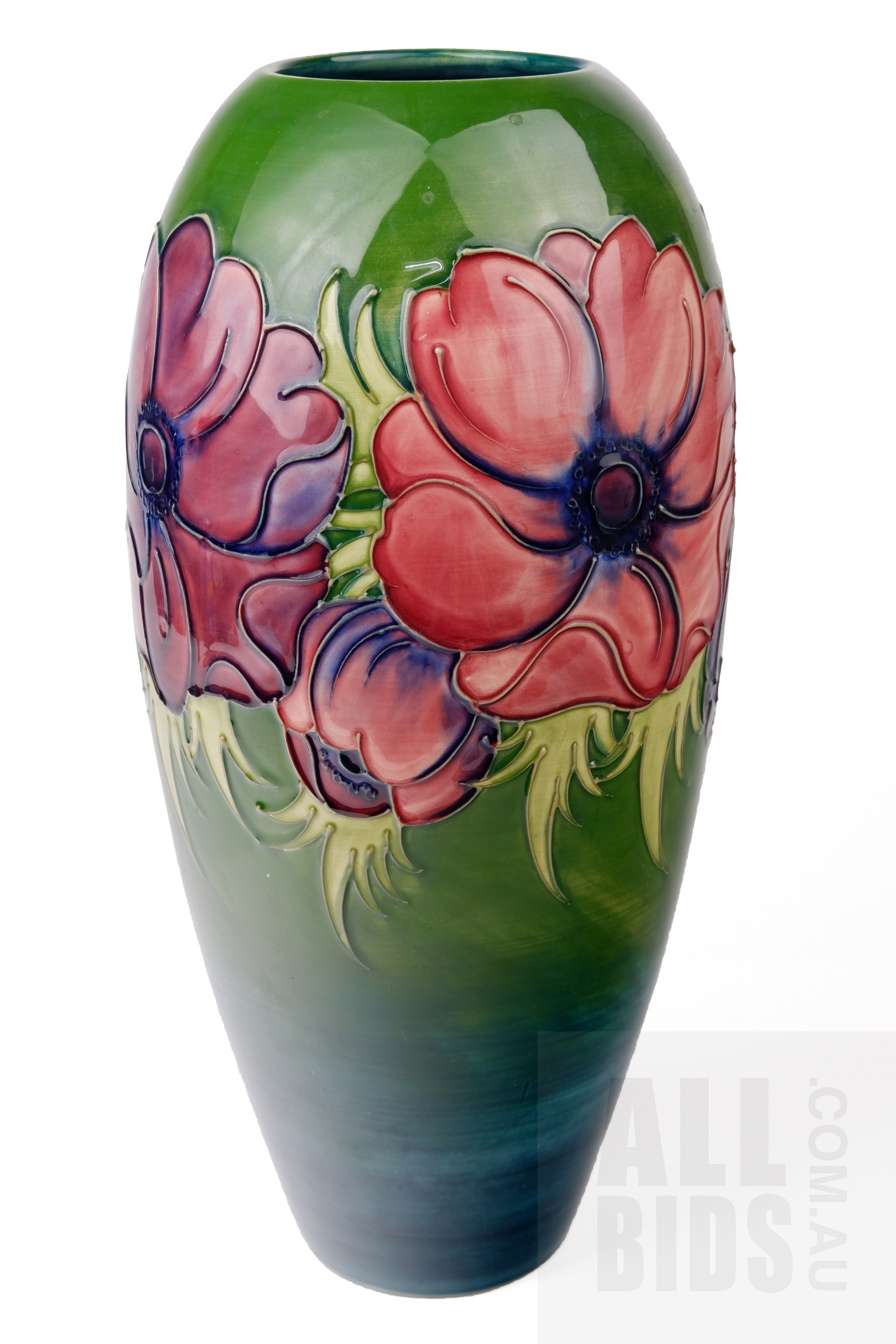 'Tall Walter Moorecroft Anemone Vase'