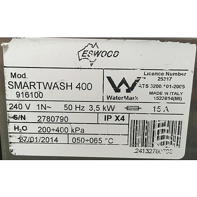 Eswood Smartwash 400 Commercia Underbench Glasswasher