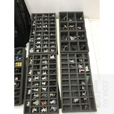 Large Colection Of War Machine Figurines and Case