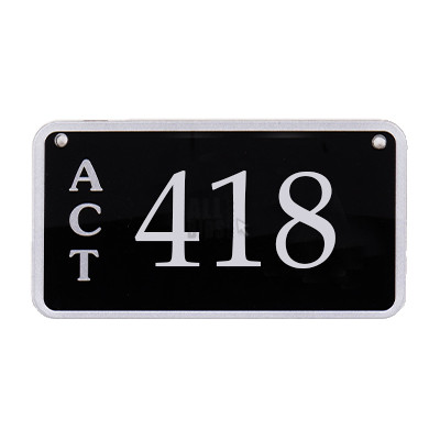 ACT Number Plate 418