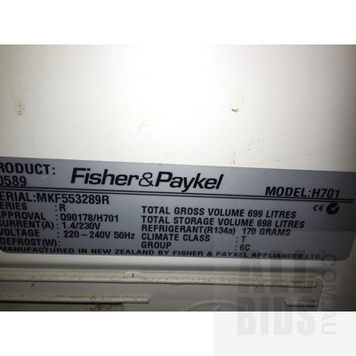 Fisher & Paykel 700 Litre  Commercial Chest Freezer