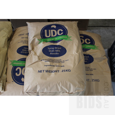 25kg Bags of UDC Skim Milk Powder - Lot of Three