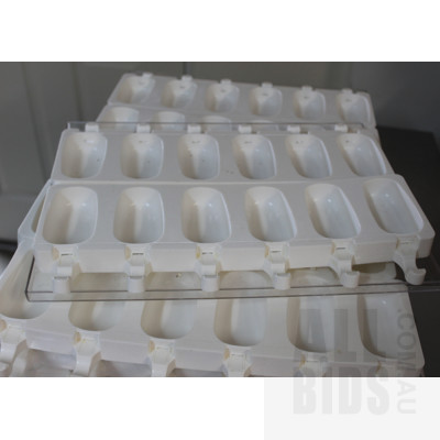 Stecco Flex Silicon Paddle Pop Molds Trays - Lot of 168
