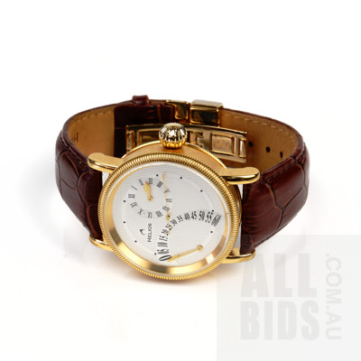 Gents Boxed Helios 800801-G Retrograde Collection Wristwatch