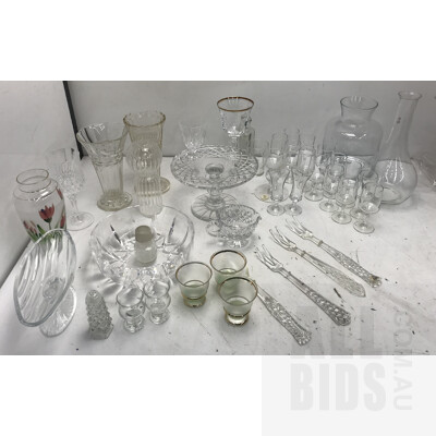 Lot Of Assorted Crystalware And Glassware