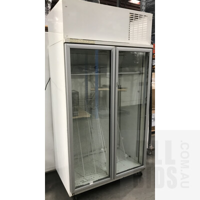 SKOPE SK1000XL-CK Commerical 2 Glass Door Upright Fridge