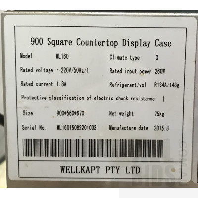 WellKapt, QuipWell WL160, 900 Square Countertop Cake Display