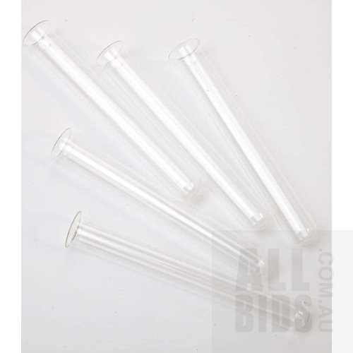 46 x 150MM Clear Low Borosilicate Glass Test Tubes With Cork Stoppers - New