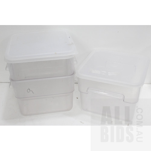 Cambro 11 Litre Food Storage Containers With Lids - Lot of Three