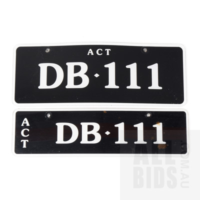ACT Number Plate DB111