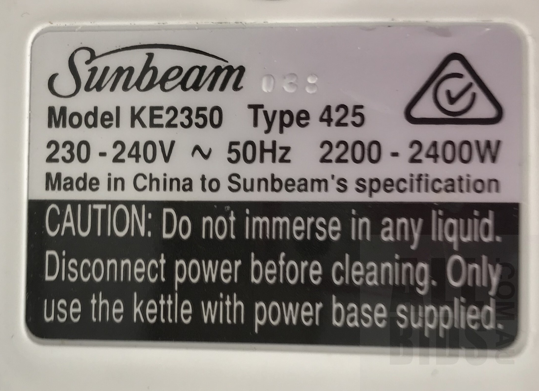 sunbeam ke2350