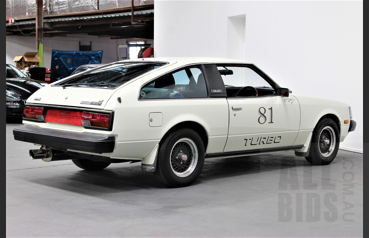 3/1981 Toyota Celica Stewart Turbo RA40 Liftback 2d Coupe White 2.0L Turbo