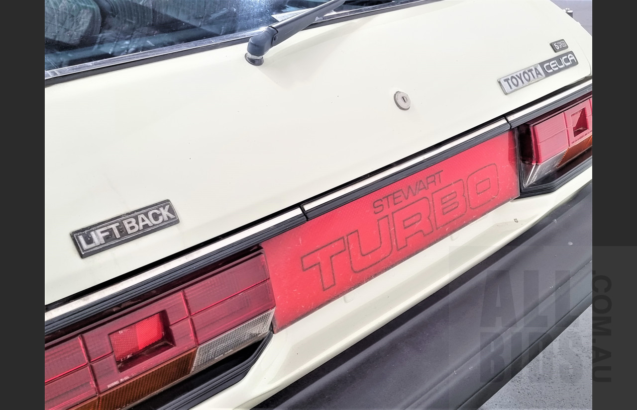 3/1981 Toyota Celica Stewart Turbo RA40 Liftback 2d Coupe White 2.0L Turbo