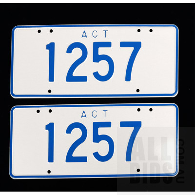 ACT Number Plate 1257