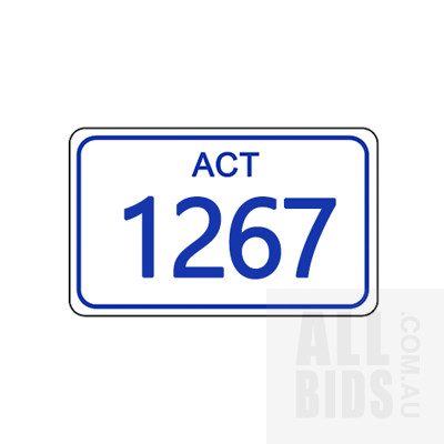 ACT Number Plate 1267