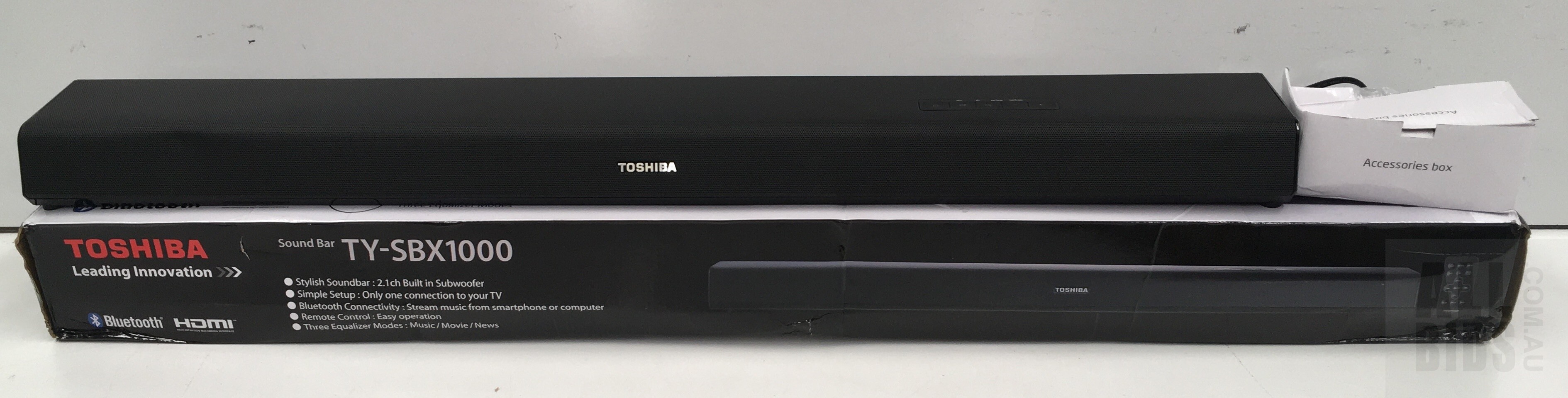 toshiba soundbar 2.1 channel built in subwoofer