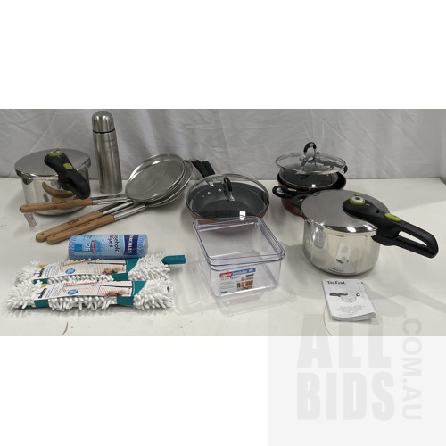 Bergner 7 Piece Pandora BG-6234-CP Copper/Black Cookware, Tefal Neo Stovetop Pressure Cooker And Other Kitchenware