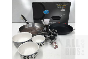 Assorted Kitchenware Including Scanpan and Pantry Magic