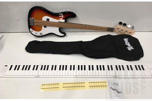 Monterey Electric Bass Guitar and Carry On Folding Piano 88