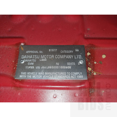 11/2003 Daihatsu Copen L880 2d Convertible Red 0.7L Turbo - Aus Delivered