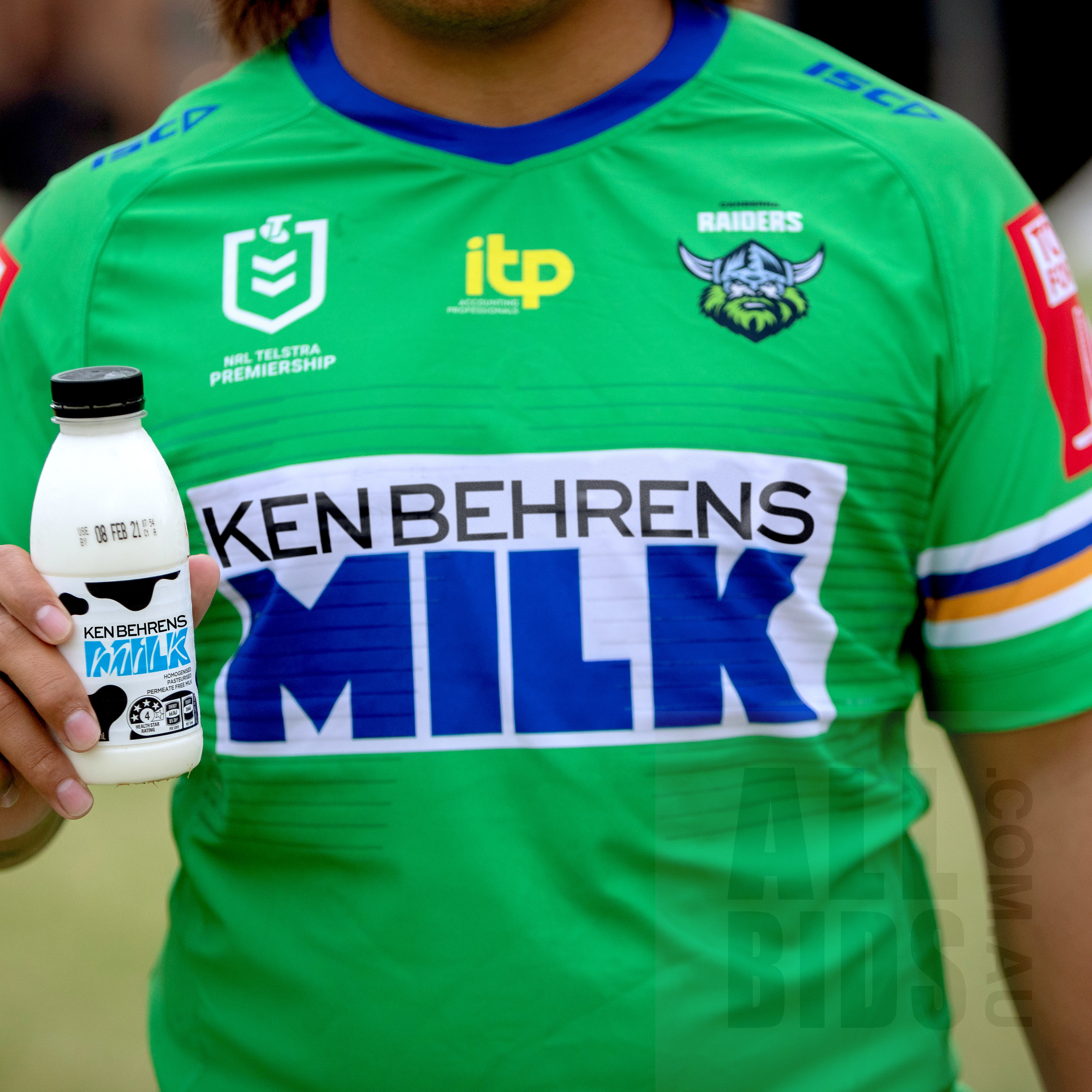 Canberra Raiders - Canberra Raiders Special Edition 'Ken Behrens Milk'  Jersey - Signed by Players & Coach Bid now at www.allbids.com.au/raiders  Money raised for headspace Canberra (Braddon) & Tuggeranong. A Huge thanks