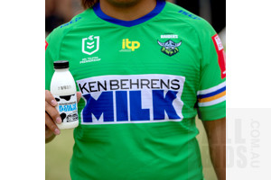 Canberra Raiders - Canberra Raiders Special Edition 'Ken Behrens Milk'  Jersey - Signed by Players & Coach Bid now at www.allbids.com.au/raiders  Money raised for headspace Canberra (Braddon) & Tuggeranong. A Huge thanks