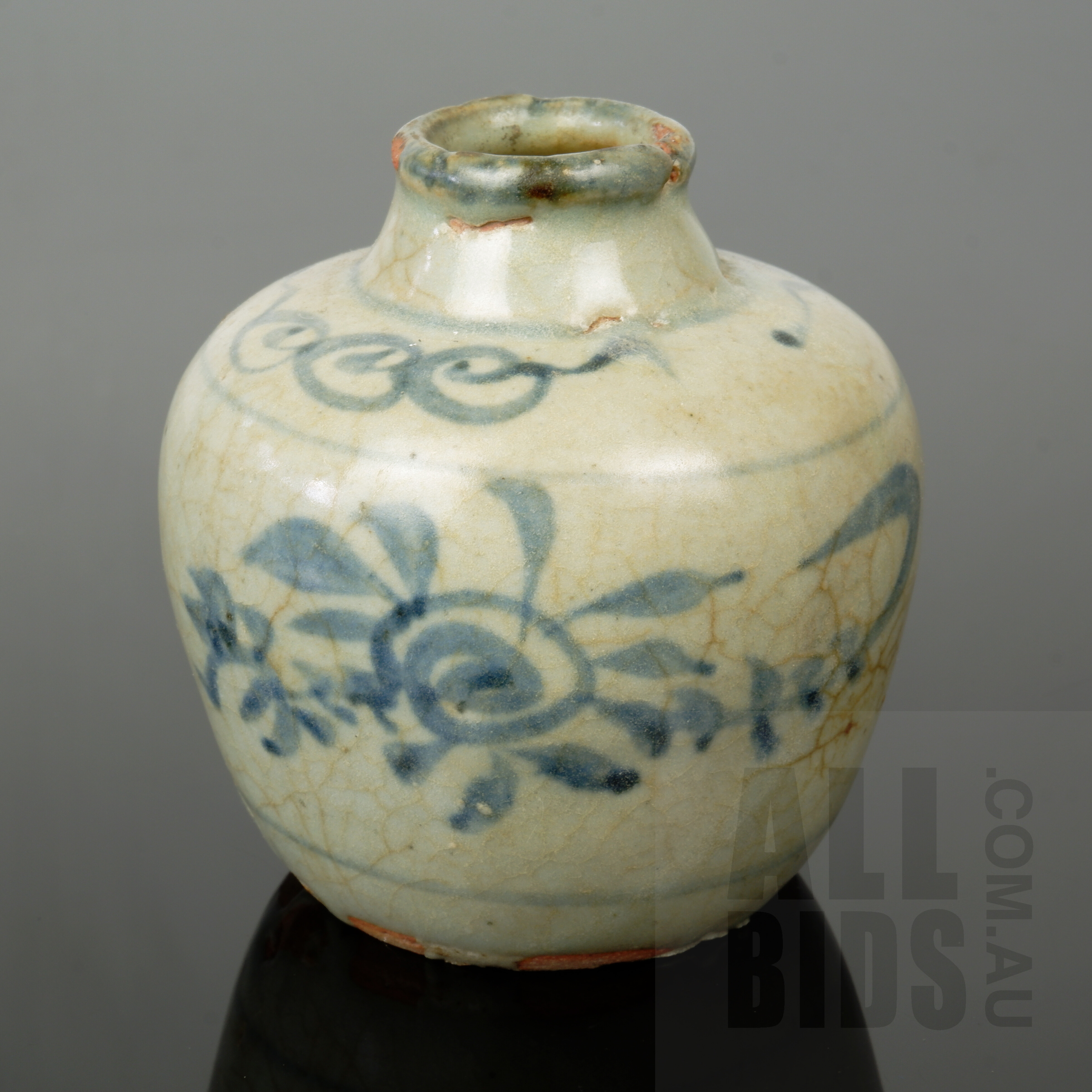 'Chinese Late Ming Swatow Ware Blue and White Jarlet, 16th-17th Century'