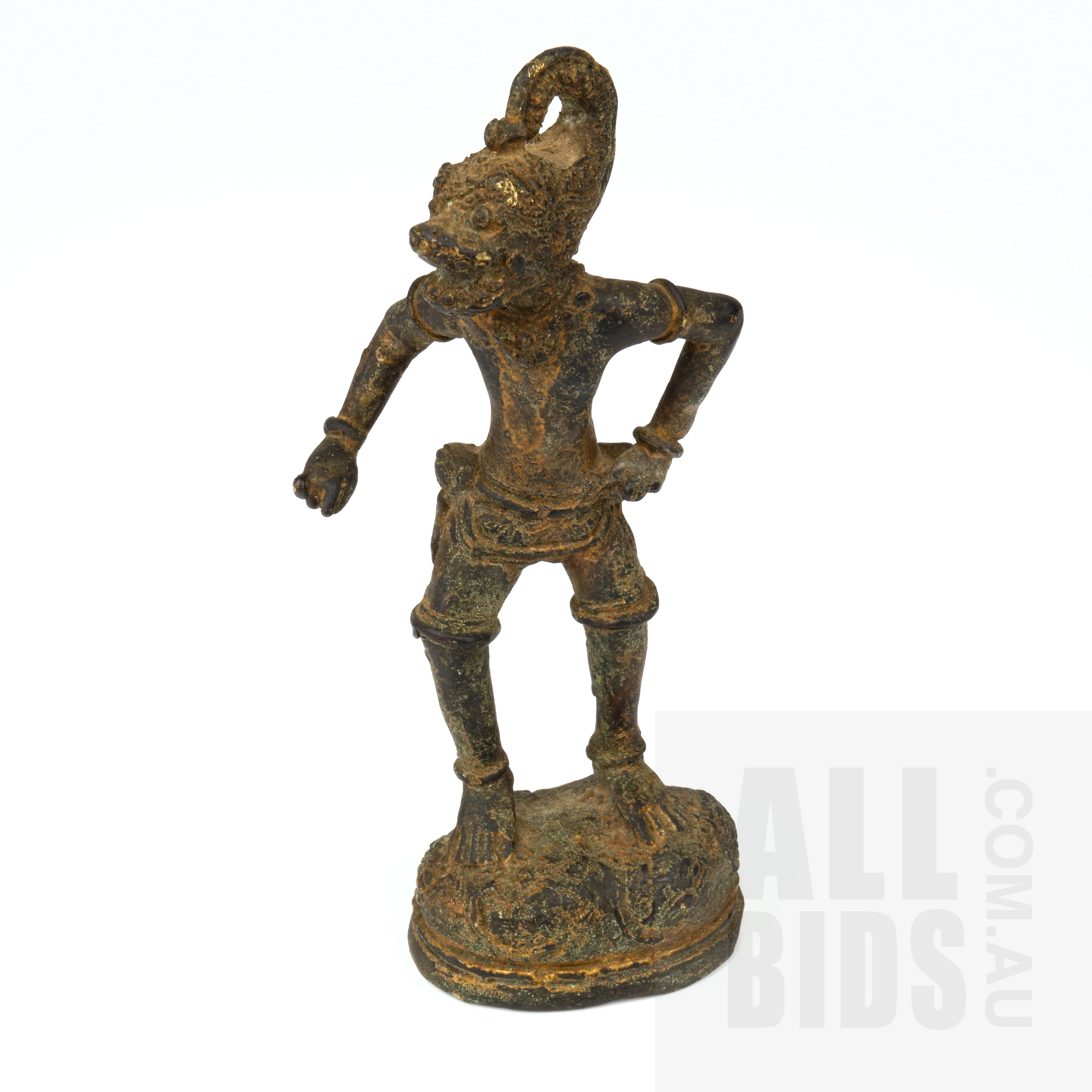 'Antique Hindu Bronze Figure of Hanuman, Possibly Java '