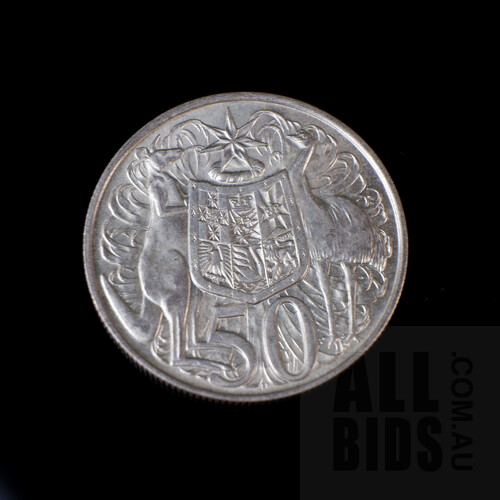 Australian 1966 Silver Round 50 Cent Coin