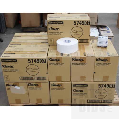 Kleenex 300 Meter Compact Jumbo Toilet Tissue Rolls(2 Ply) 300m - Lot of 96 - Brand New - ORP $1120.00