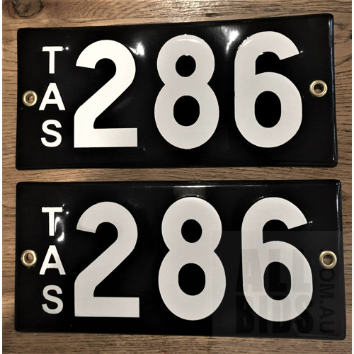 Tasmanian TAS Heritage Number Plate 286
