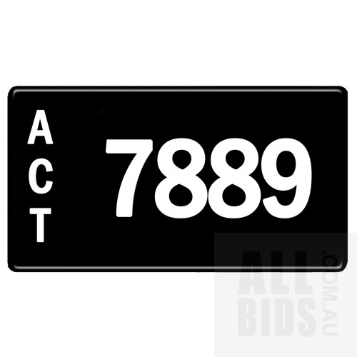 ACT 4-Digit Number Plate - 7889