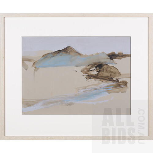 Kerry McInniss (born 1952), Field Sketch I, Bungendore Sand Mines 2010, Acrylic on Paper, 33 x 46 cm