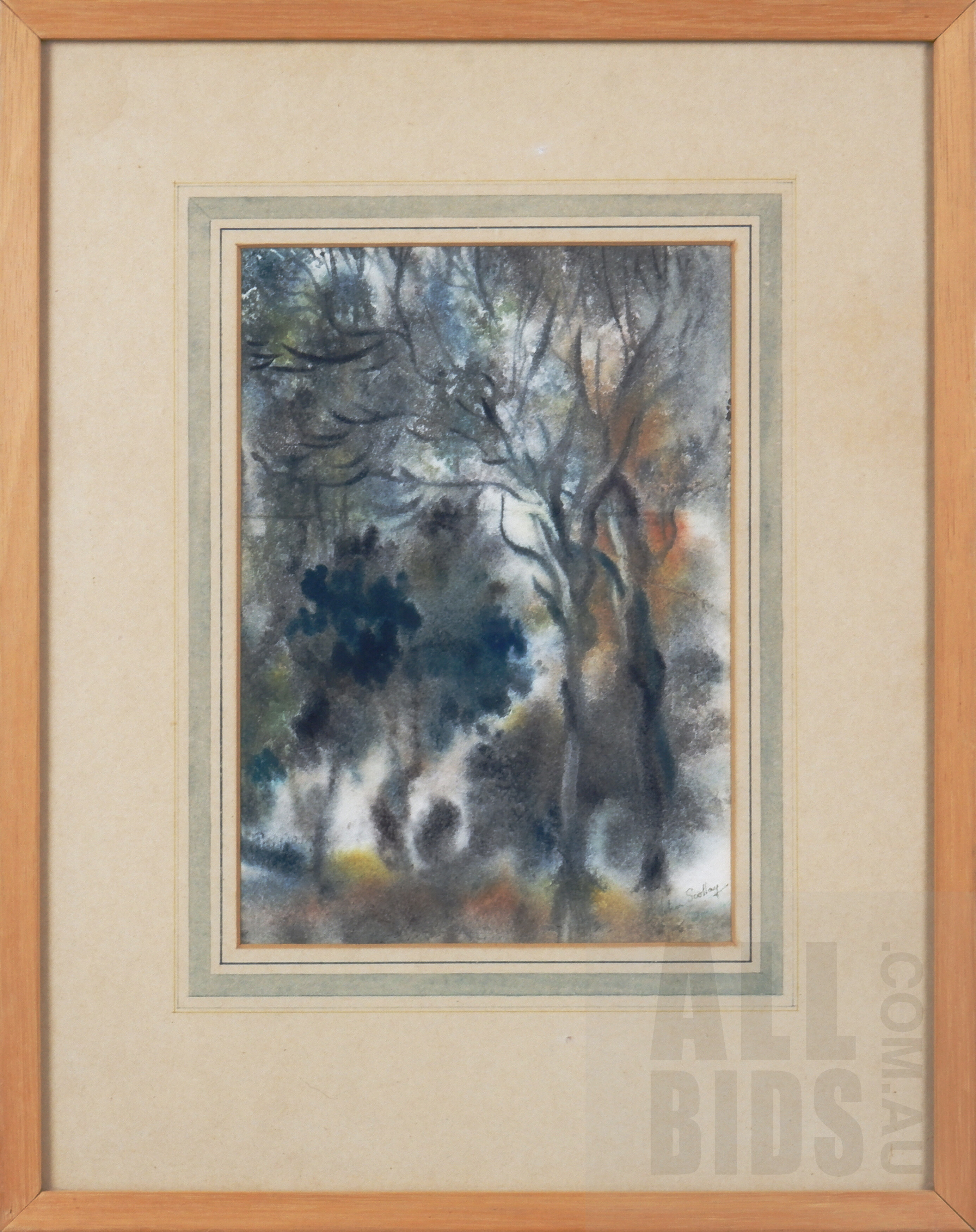 'John Scollay (20th Century, Australian), Landscape, Watercolour, 21 x 15 cm'