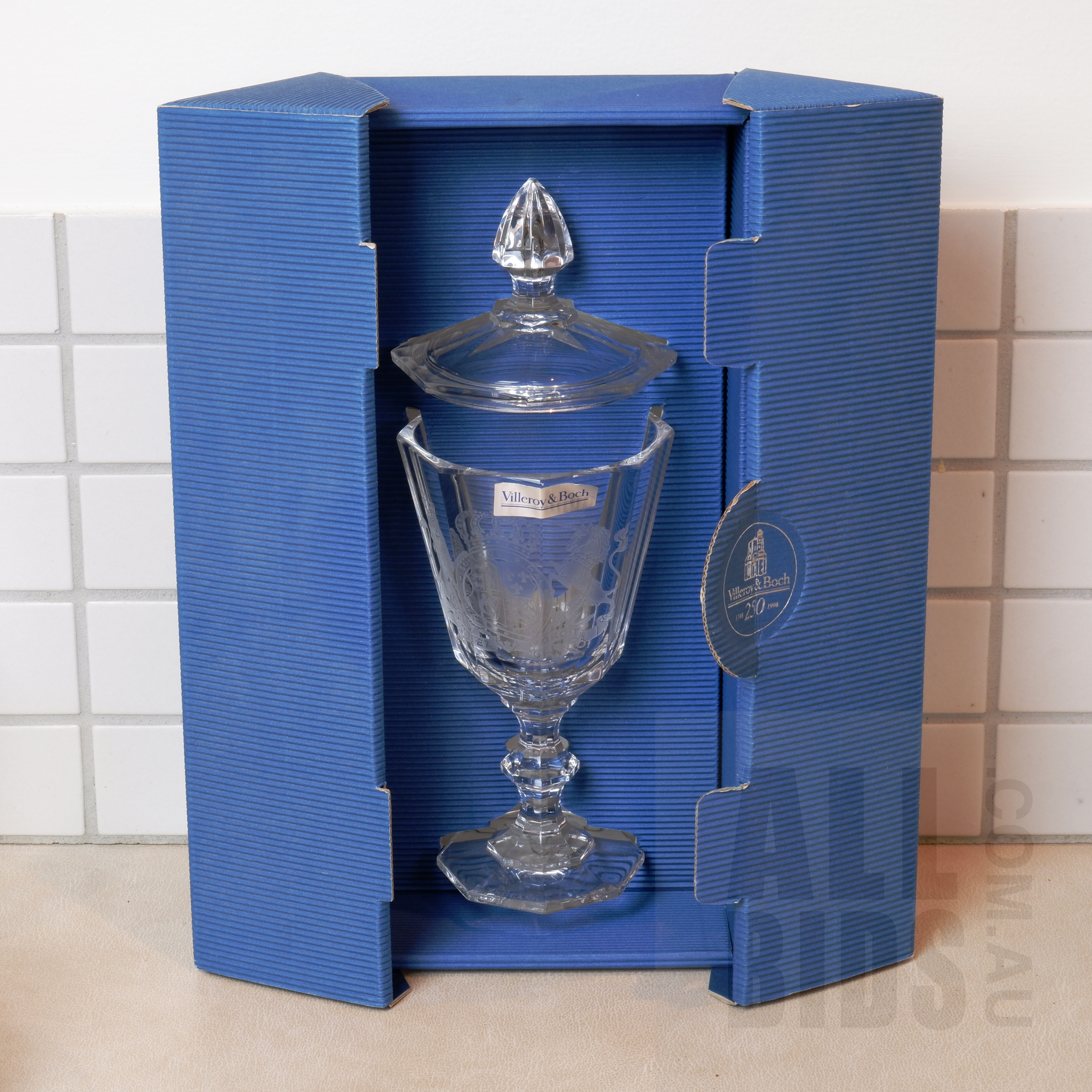 'Boxed Villeroy and Boch 1948-1998 250 Year Commemorative Wine Goblet'