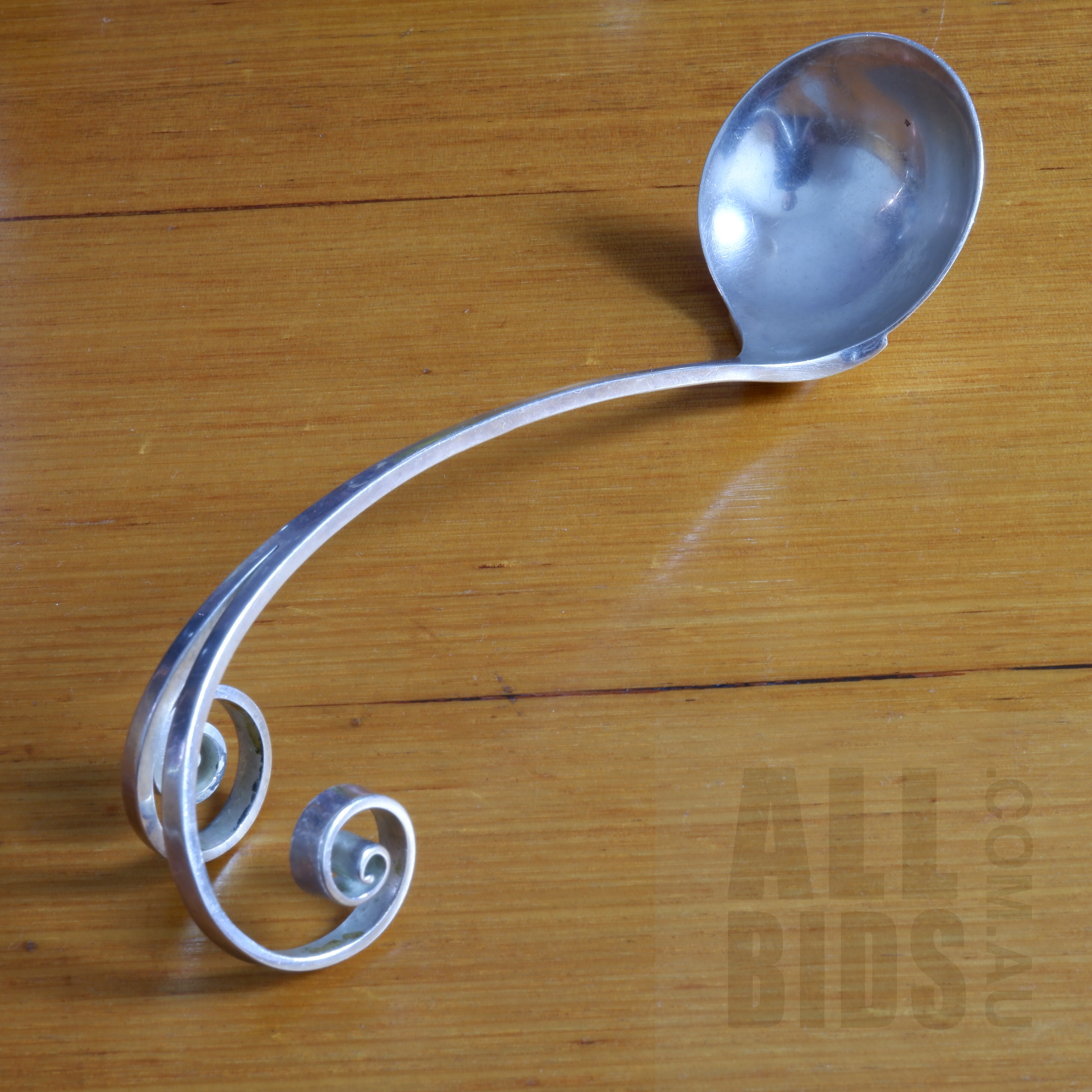 'Contemporary Australian Sterling Silver Sugar Spoon, 63g'