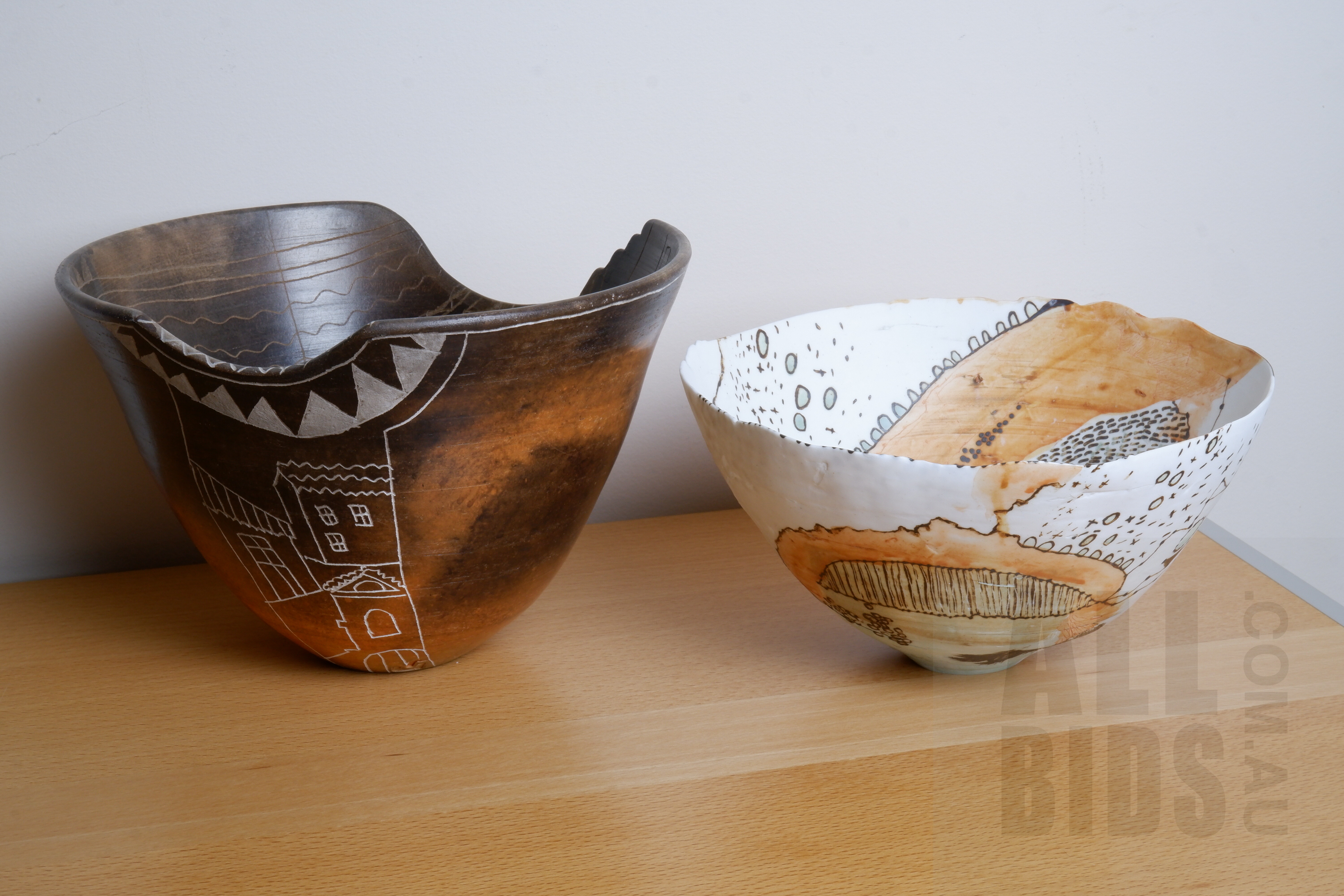 'Shannon Garson and Silvia Stansfield Studio Ceramic Bowls'