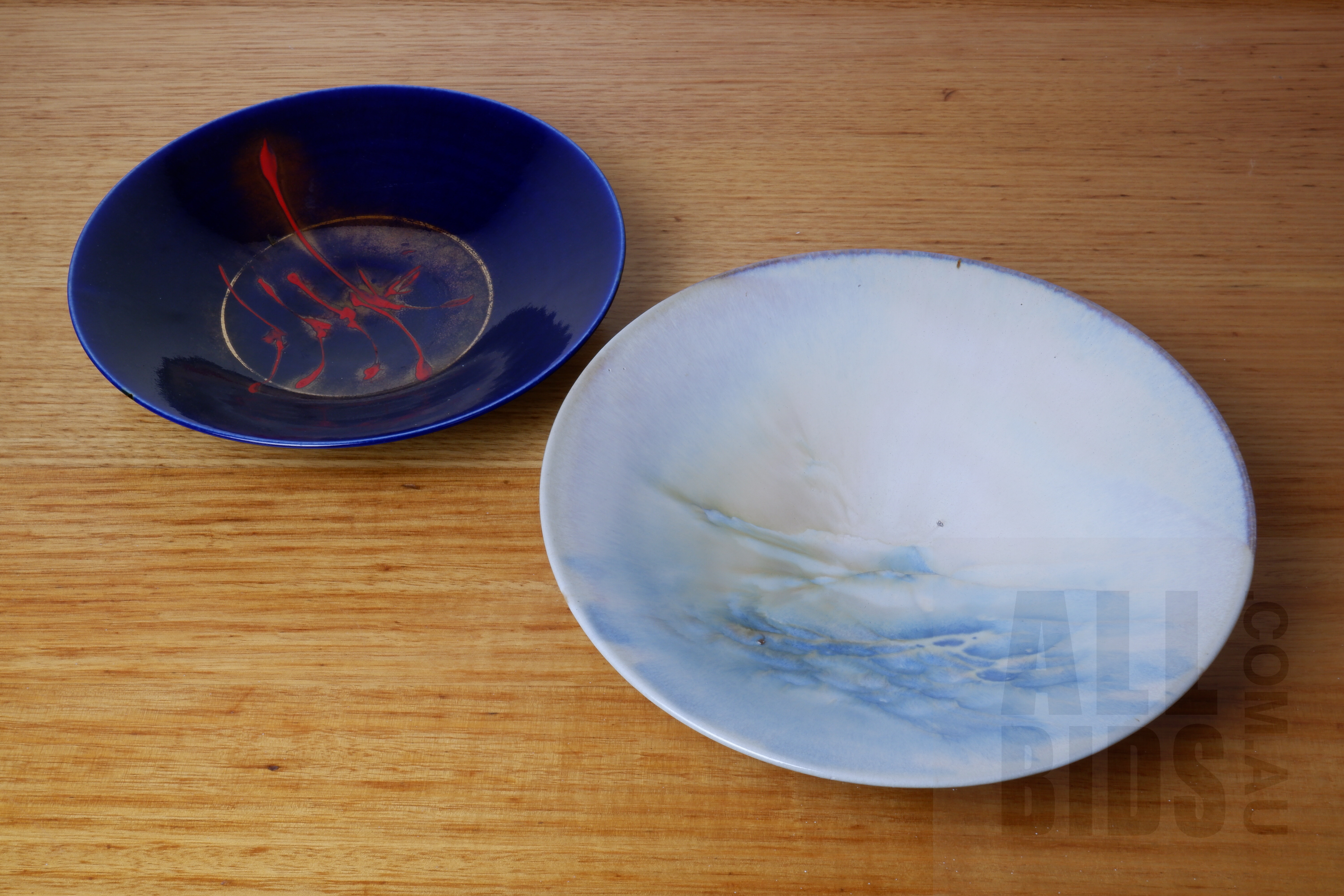 'Greg Daly (1954-) Two Glazed Ceramic Bowls'