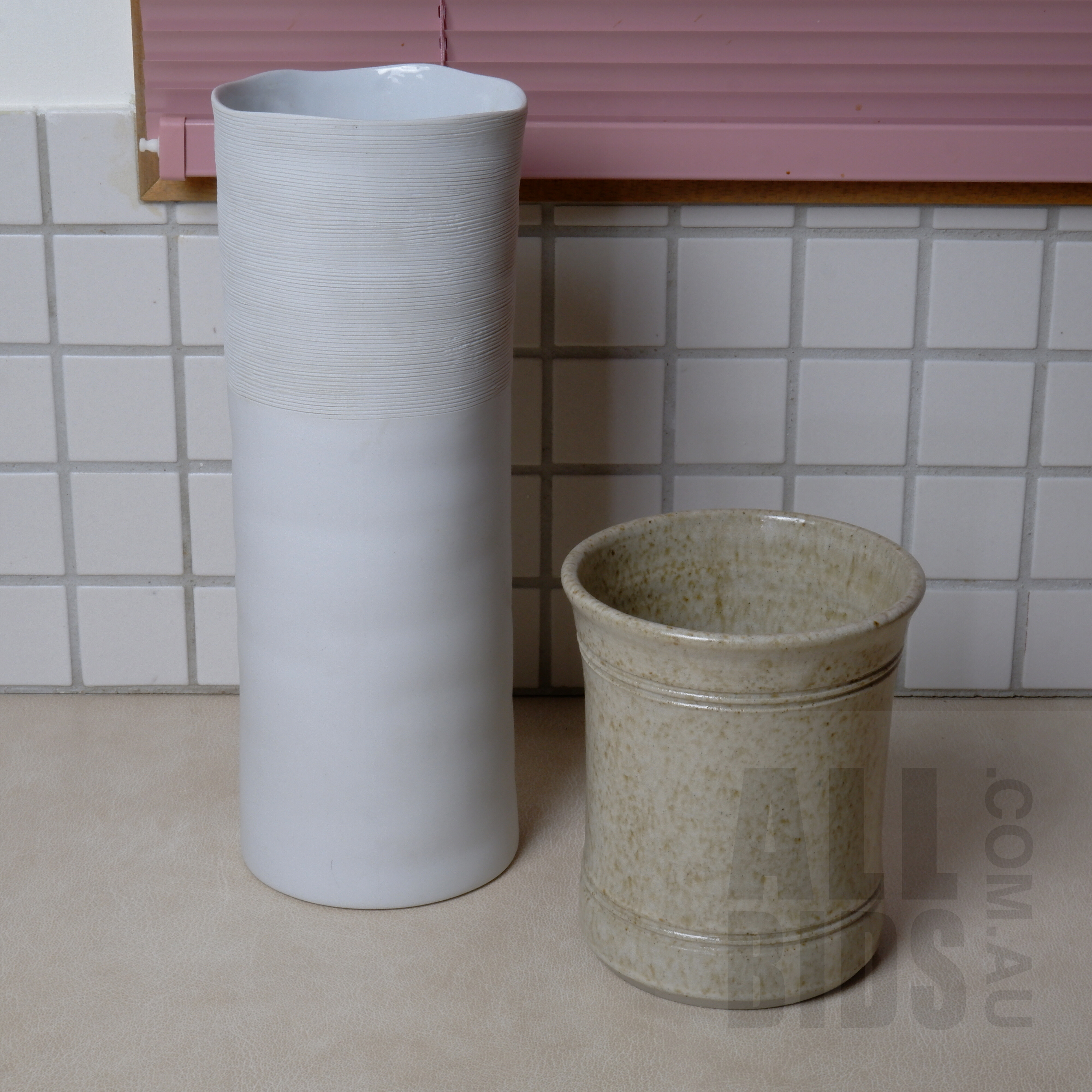'Two Australian Studio Ceramic Vases'
