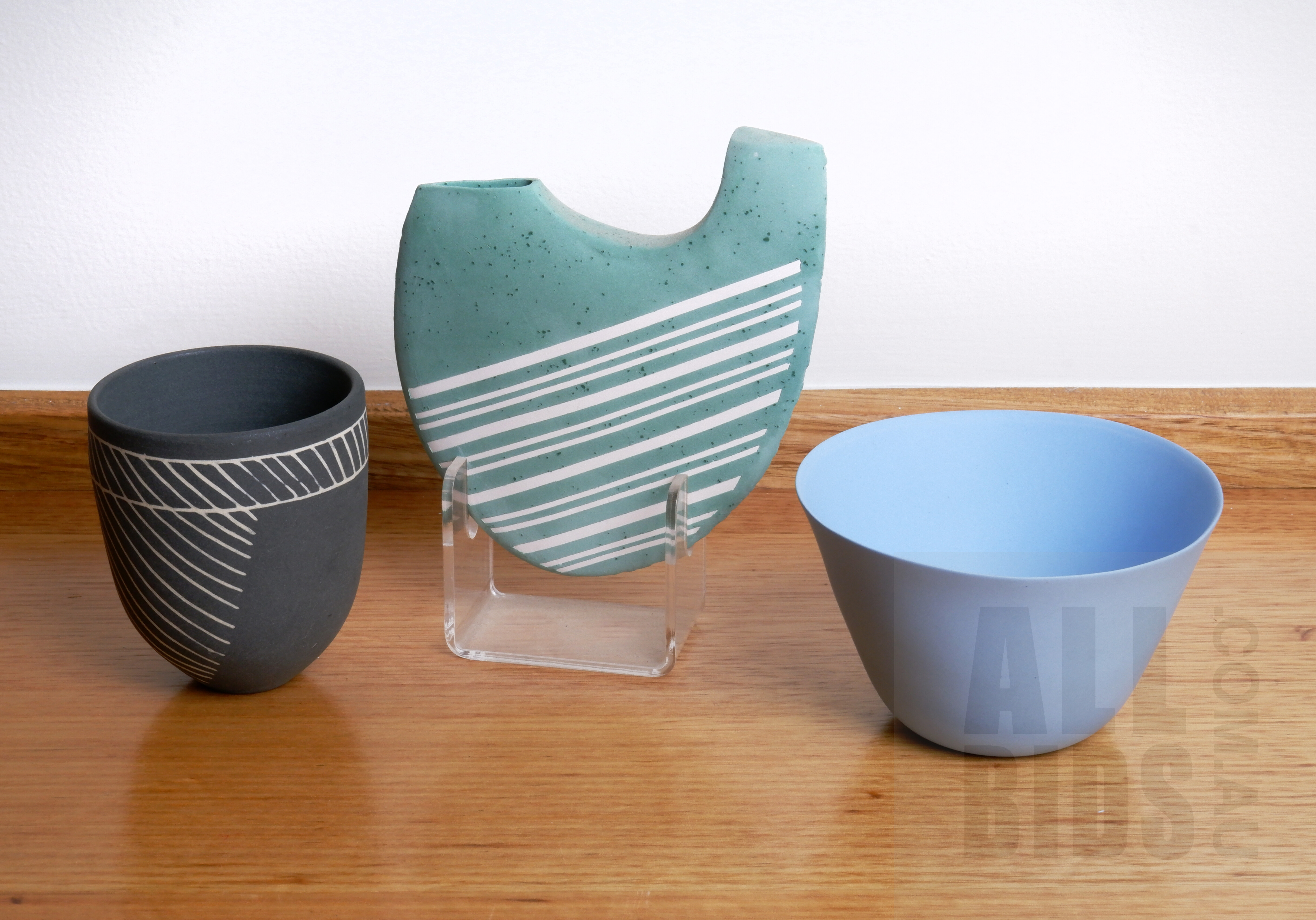 'Two Sarit Cohen Studio Ceramic Vessels and Another Australian Studio Ceramic Form'