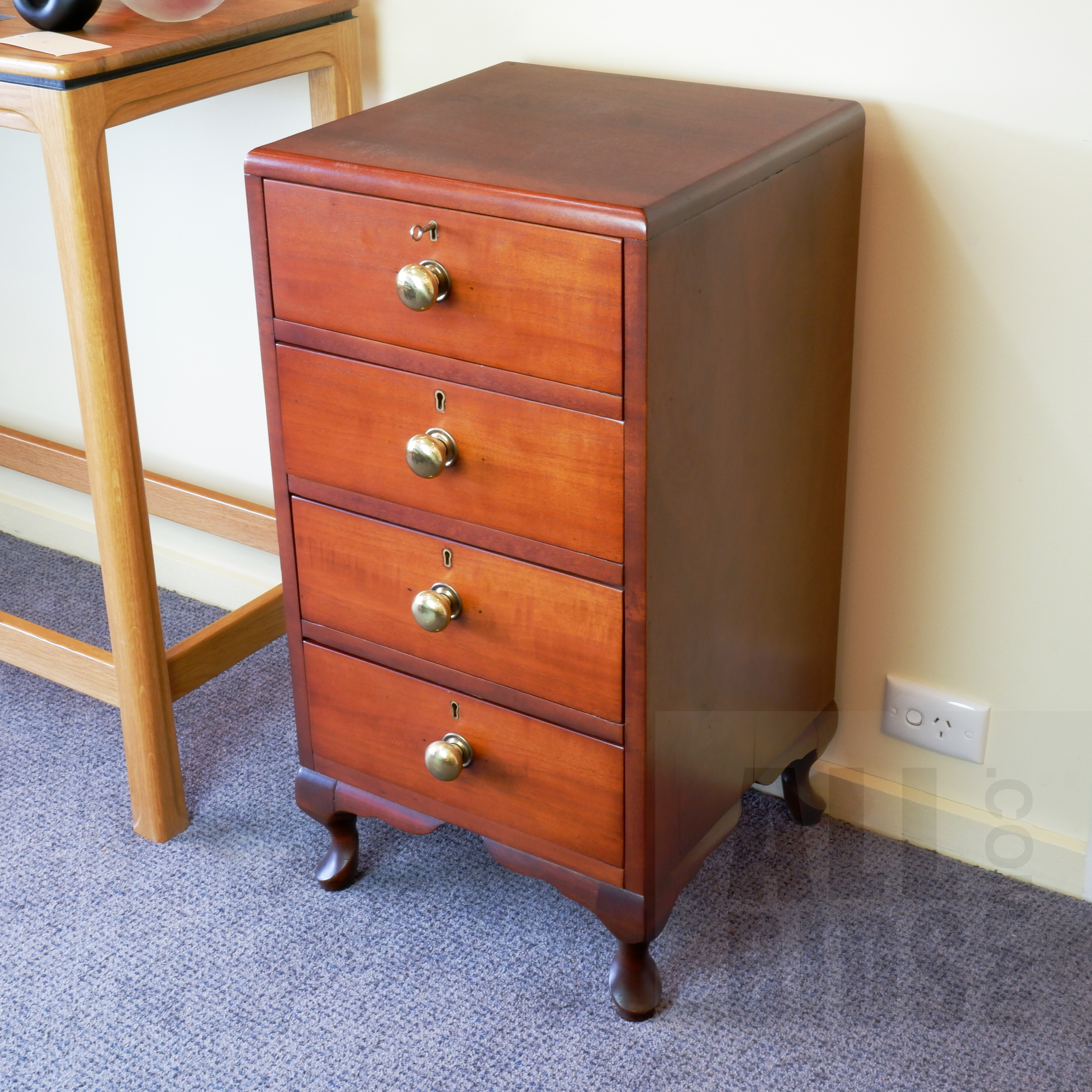 'Early 20th Century Mahogany Bedside Chest of Drawers'