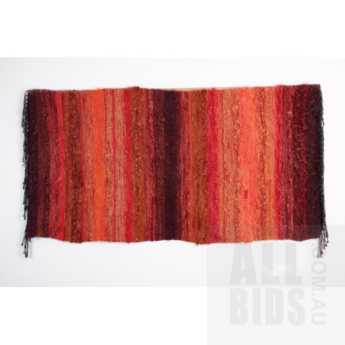 A Woven and Tufted Wool Wall Hanging, 165 x 87 cm